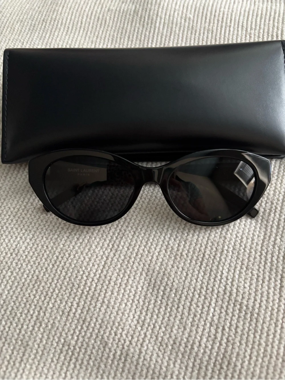 Saint Laurent Glossy Black Cat-Eye Sunglasses